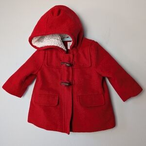 GAP Baby Girl Coat Red Color Size 0-6 Months Super Cute !